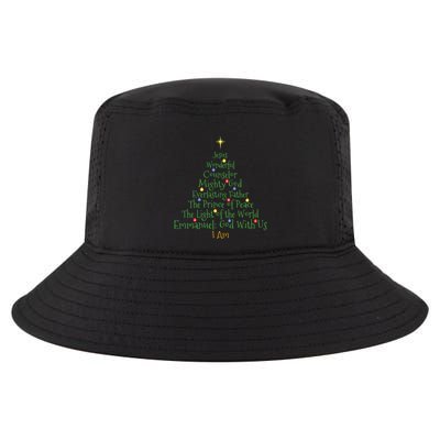 Christian Christmas Shirts Bible Names Of Jesus Tree Shaped Cool Comfort Performance Bucket Hat