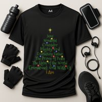 Christian Christmas Shirts Bible Names Of Jesus Tree Shaped Performance Shirt
