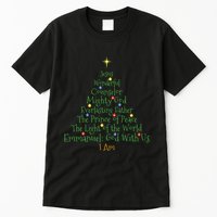 Christian Christmas Shirts Bible Names Of Jesus Tree Shaped Tall T-Shirt