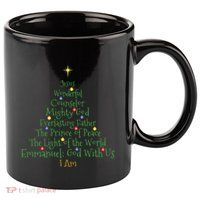 Christian Christmas Shirts Bible Names Of Jesus Tree Shaped 11oz C Handle Ceramic Mug