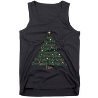 Christian Christmas Shirts Bible Names Of Jesus Tree Shaped Tank Top