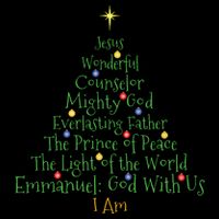 Christian Christmas Shirts Bible Names Of Jesus Tree Shaped Tank Top