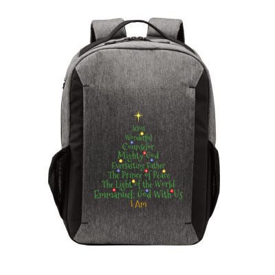 Christian Christmas Shirts Bible Names Of Jesus Tree Shaped Vector Backpack