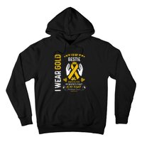 Childhood Cancer Survivor Support I Wear Gold For My Bestie Hoodie