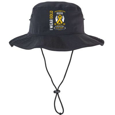 Childhood Cancer Survivor Support I Wear Gold For My Bestie Legacy Cool Fit Booney Bucket Hat