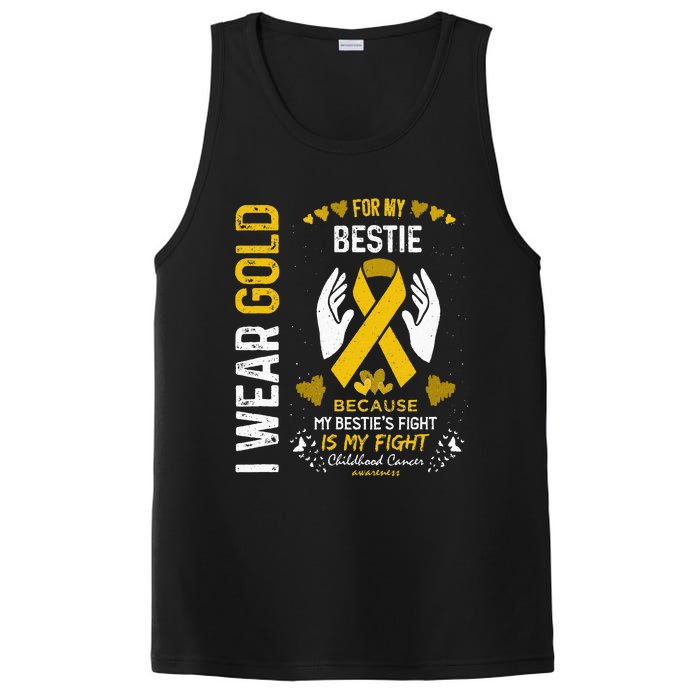 Childhood Cancer Survivor Support I Wear Gold For My Bestie PosiCharge Competitor Tank