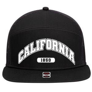 California Collegiate Style 1850 7 Panel Mesh Trucker Snapback Hat