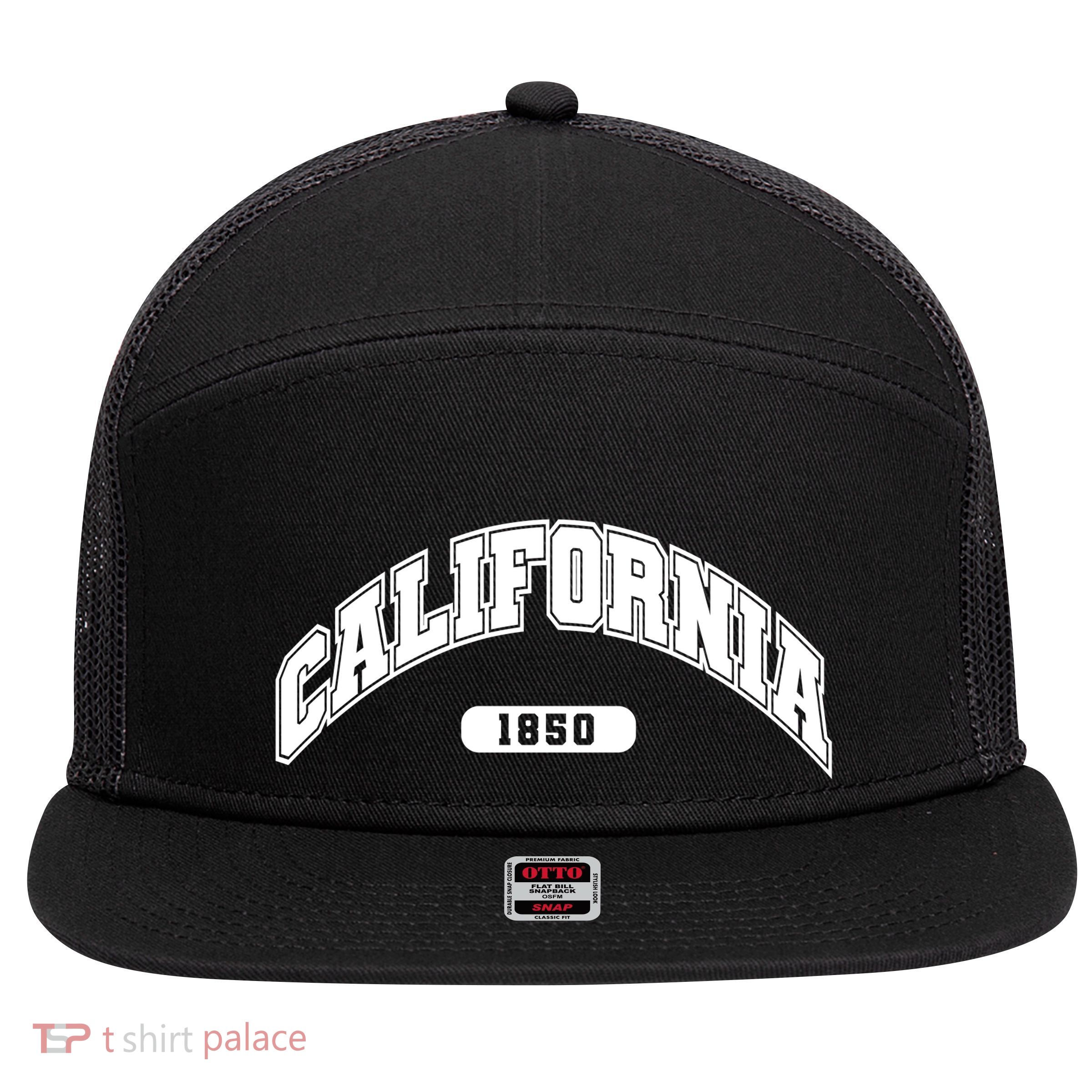 California Collegiate Style 1850 7 Panel Mesh Trucker Snapback Hat