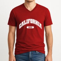California Collegiate Style 1850 V-Neck T-Shirt