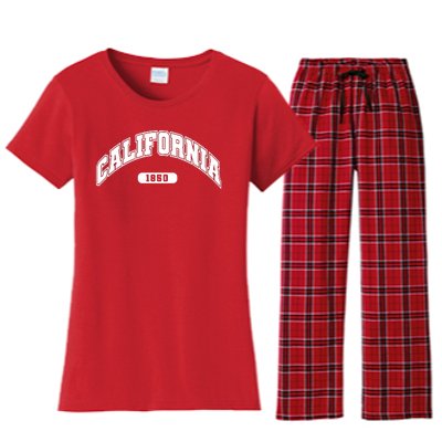 California Collegiate Style 1850 Women's Flannel Pajama Set