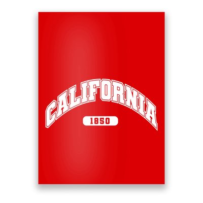 California Collegiate Style 1850 Poster