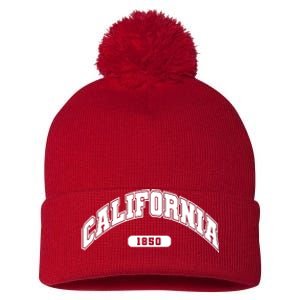 California Collegiate Style 1850 Pom Pom 12in Knit Beanie