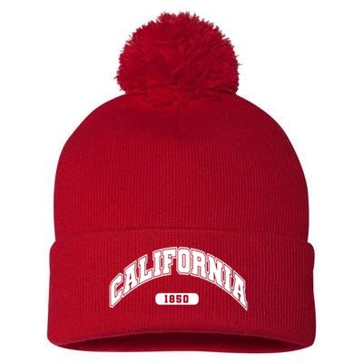 California Collegiate Style 1850 Pom Pom 12in Knit Beanie