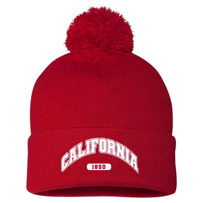California Collegiate Style 1850 Pom Pom 12in Knit Beanie