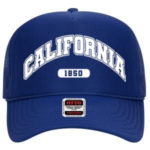 California Collegiate Style 1850 High Crown Mesh Back Trucker Hat