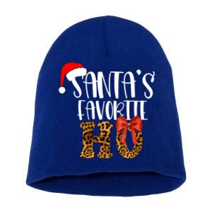 Cute Cheetah SantaS Favorite Ho Christmas S Gift Short Acrylic Beanie