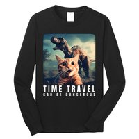 Crazy Cat Selfie Run Time Travel Can Be Dangerous Cat Love Long Sleeve Shirt