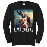 Crazy Cat Selfie Run Time Travel Can Be Dangerous Cat Love Sweatshirt