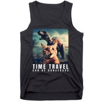 Crazy Cat Selfie Run Time Travel Can Be Dangerous Cat Love Tank Top