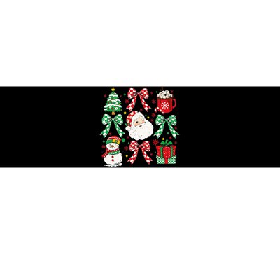 Coquette Christmas Santa Coquette Bow Retro Xmas Holiday Bumper Sticker