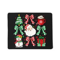 Coquette Christmas Santa Coquette Bow Retro Xmas Holiday Mousepad