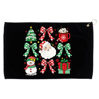 Coquette Christmas Santa Coquette Bow Retro Xmas Holiday Grommeted Golf Towel