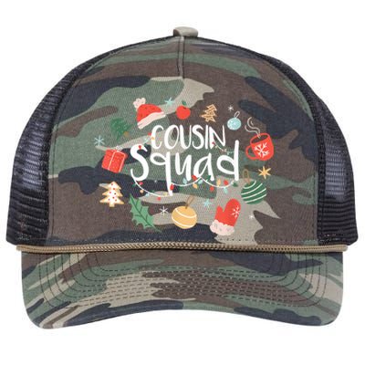 Christmas Cousin Squad Crew Matching Family Group Xmas Party Meaningful Gift Retro Rope Trucker Hat Cap