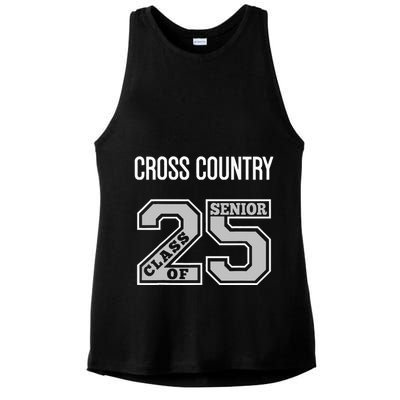 Cross Country Senior Class Of 2025 Xc Class 25 Team Swag Ladies PosiCharge Tri-Blend Wicking Tank