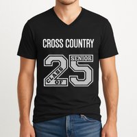 Cross Country Senior Class Of 2025 Xc Class 25 Team Swag V-Neck T-Shirt