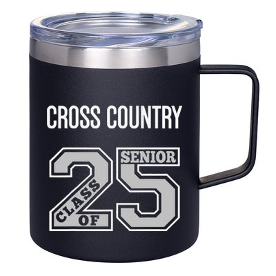 Cross Country Senior Class Of 2025 Xc Class 25 Team Swag 12oz Stainless Steel Coffee Mug