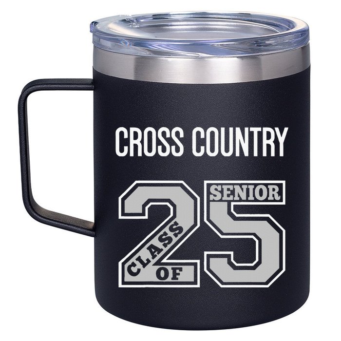 Cross Country Senior Class Of 2025 Xc Class 25 Team Swag 12oz Stainless Steel Coffee Mug