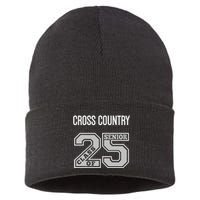 Cross Country Senior Class Of 2025 Xc Class 25 Team Swag Sustainable Knit Beanie