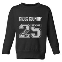 Cross Country Senior Class Of 2025 Xc Class 25 Team Swag Toddler Sweatshirt