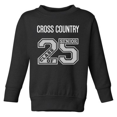 Cross Country Senior Class Of 2025 Xc Class 25 Team Swag Toddler Sweatshirt