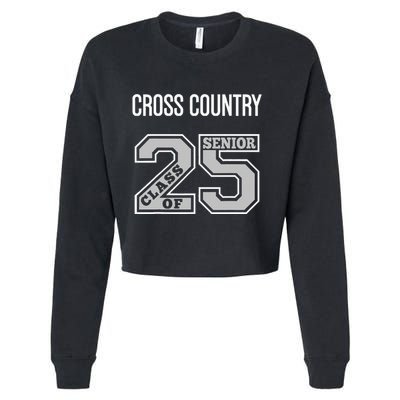 Cross Country Senior Class Of 2025 Xc Class 25 Team Swag Cropped Pullover Crew