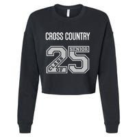 Cross Country Senior Class Of 2025 Xc Class 25 Team Swag Cropped Pullover Crew