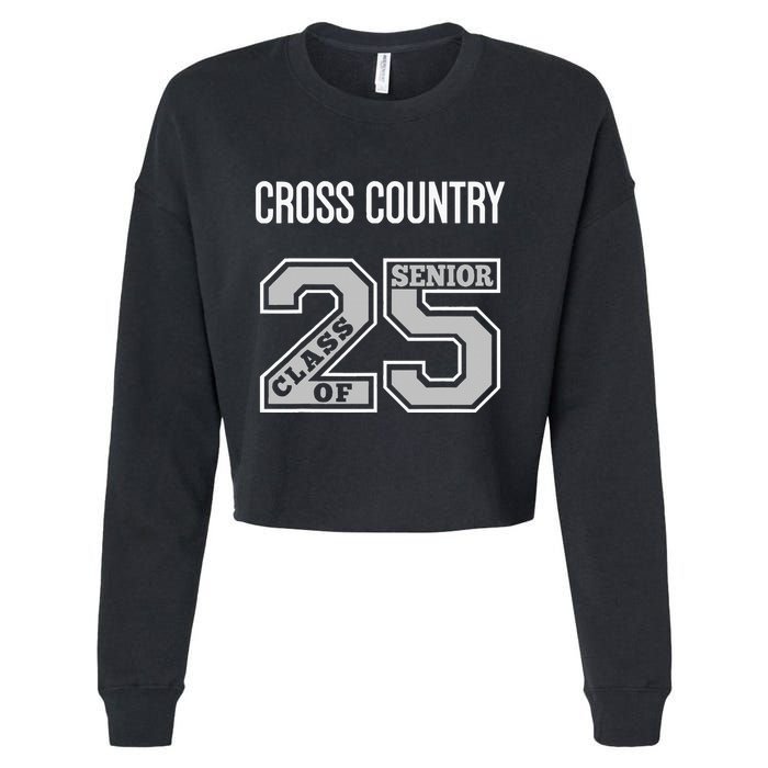 Cross Country Senior Class Of 2025 Xc Class 25 Team Swag Cropped Pullover Crew
