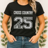 Cross Country Senior Class Of 2025 Xc Class 25 Team Swag Womens T-Shirt