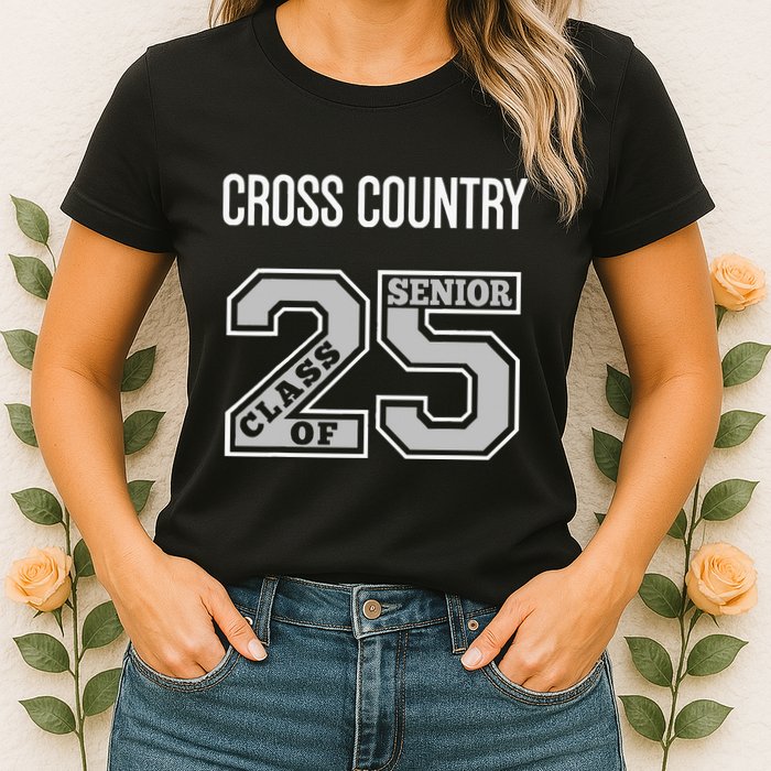 Cross Country Senior Class Of 2025 Xc Class 25 Team Swag Womens T-Shirt