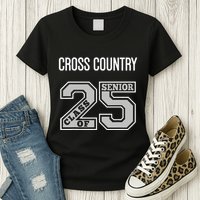 Cross Country Senior Class Of 2025 Xc Class 25 Team Swag Womens T-Shirt