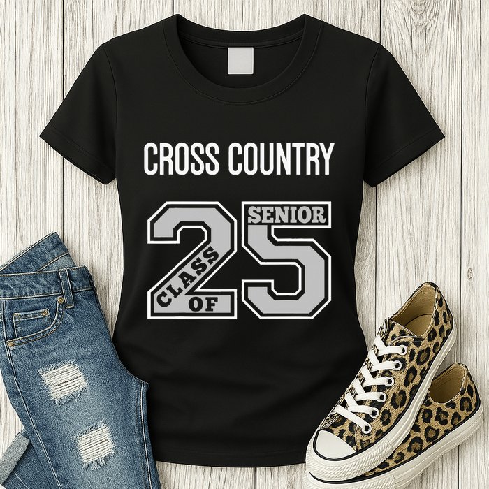 Cross Country Senior Class Of 2025 Xc Class 25 Team Swag Womens T-Shirt