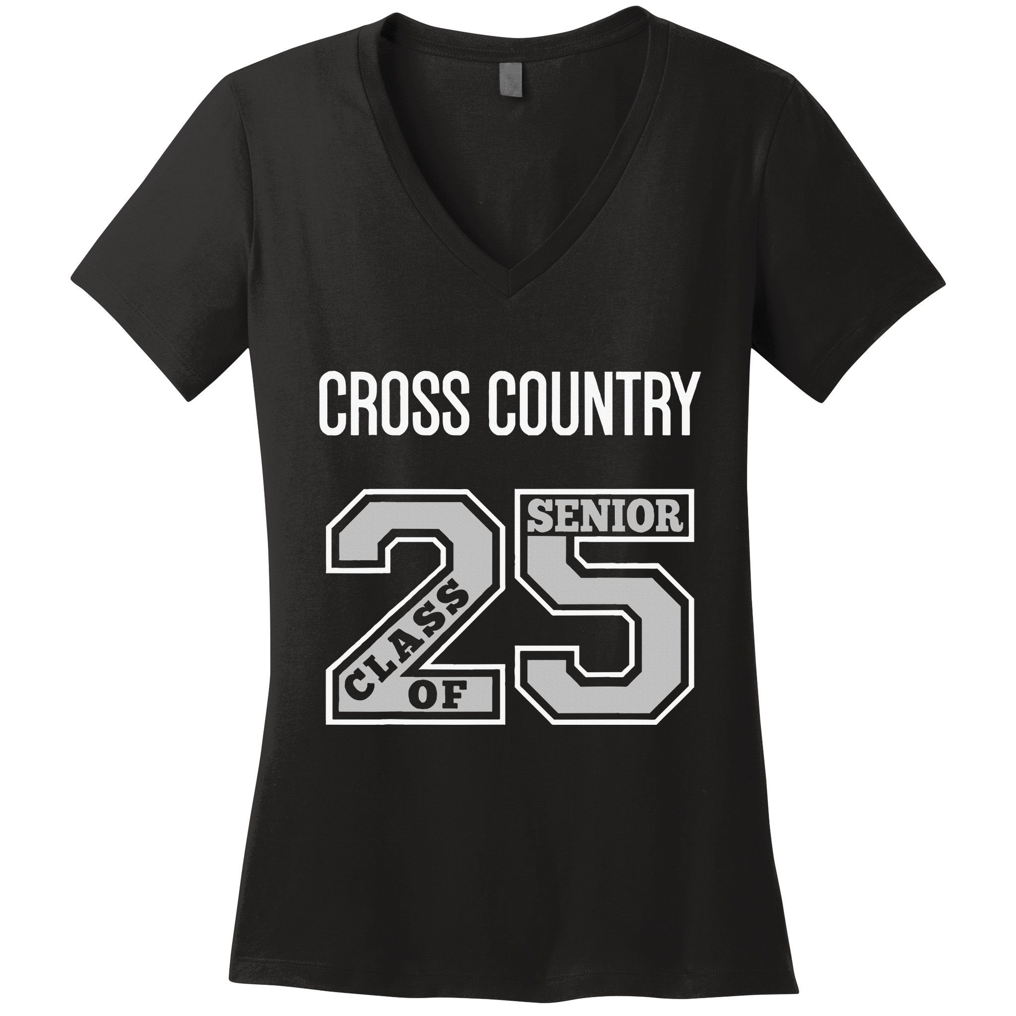 Cross Country Senior Class Of 2025 Xc Class 25 Team Swag Women's V-Neck T-Shirt