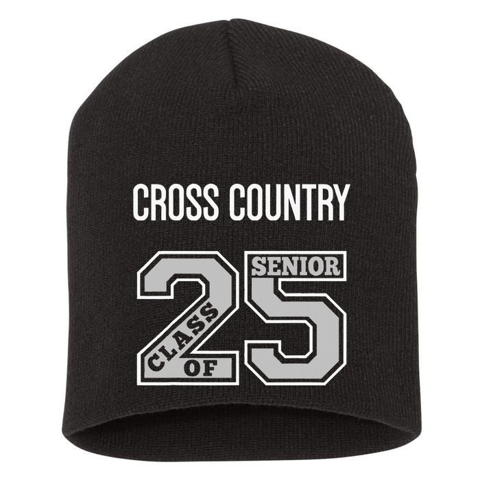 Cross Country Senior Class Of 2025 Xc Class 25 Team Swag Short Acrylic Beanie
