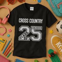 Cross Country Senior Class Of 2025 Xc Class 25 Team Swag Kids T-Shirt