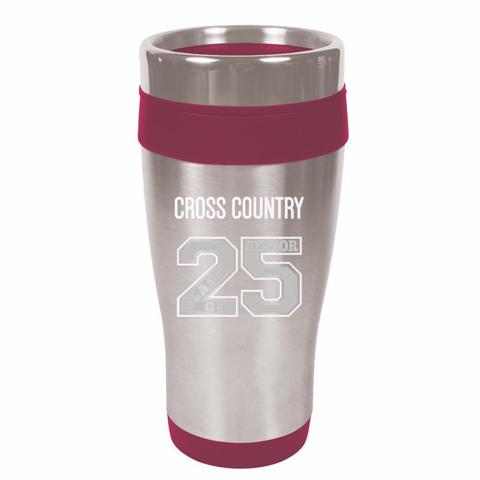 Cross Country Senior Class Of 2025 Xc Class 25 Team Swag 16oz Travel Tumbler