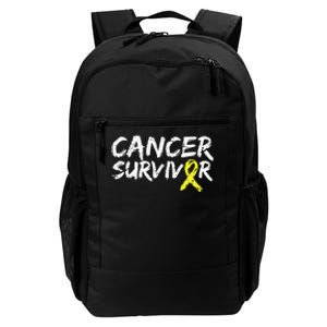 Childhood Cancer Survivor Yellow Ribbon Awareness Support Daily Commute Backpack