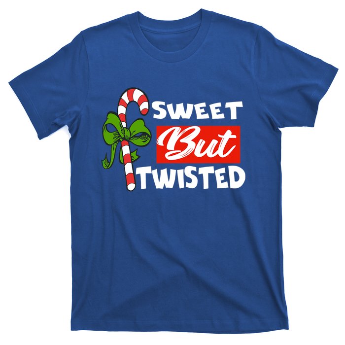 Candy Cane Sweet But Twisted Funny Christmas Gift T-Shirt