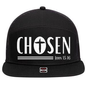 Chosen Christian Streetwear John 1516 7 Panel Mesh Trucker Snapback Hat