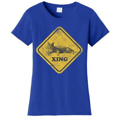 Cat Crossing Sign Lazy Cat Gift Women's T-Shirt