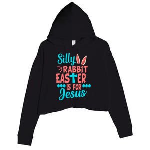 Christians Cute Silly Rabbit Easter Is For Jesus Crop Fleece Hoodie